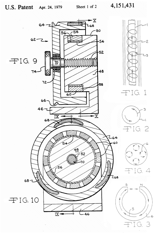 Howard Johnson permanent magnet electric motor patent figure 1