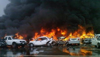 cars, gasoline fire